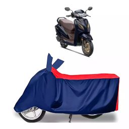 Auto Pearl Polyester Two Wheeler Cover for Honda Activa 6G (Red Blue)-image-75