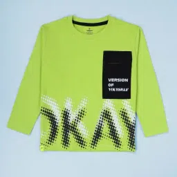 KiddoPanti Boys Green Cotton Printed T-Shirts-picture-8