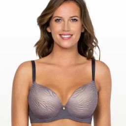PARFAIT Pewter & European Nude Under Wired Padded Plunge Bra-image-62