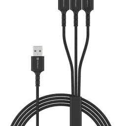 Portronics Konnect A Trio POR-1313 1.5M 3-in-1 Charging Cable (Black)-5