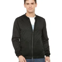 Van Heusen Black Slim Fit Printed Reversible Jacket-picture-5