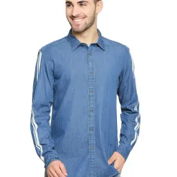 Basics Slim Fit Riviera Navy Indigo Shirt-image-90