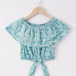 Ed-a-Mamma Kids Blue Floral Print Top-image-62