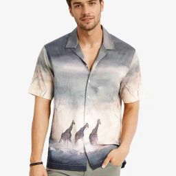 Rare Rabbit Green Boxy Fit Animal Print Shirt-image-26