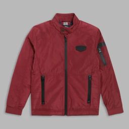 Blue Giraffe Kids Maroon Regular Fit Full Sleeves Jacket-image-67
