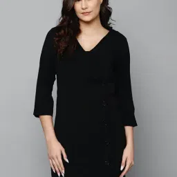Allen Solly Black A-Line Dress-picture-42