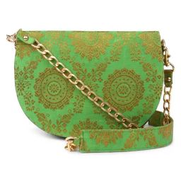 Tarini Nirula Gaia Green Embroidered Small Clutch-17