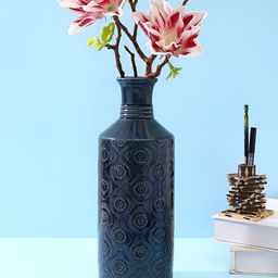 TAYHAA Blue & White Printed Ceramic Vases-33
