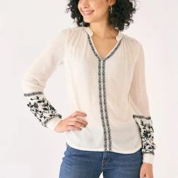 SALT Attire White Embroidered Top-image-70
