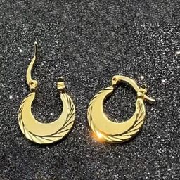 kazare Gold-Plated Circular Shaped Rhodium-Plated Studs-picture-8