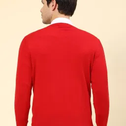 Monte Carlo Red Wool Blend Regular Fit Solid Pullover image 2