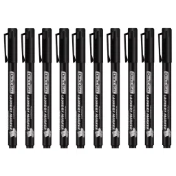 Soni Office Mate 1.09 mm Fine Tip Laundry Marker Fade Proof, Water Proof, Quick Drying Ink for Uniform, Bags & Labels, Black (Pack of 10)-picture-40