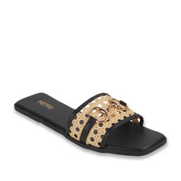 Metro Women's Black Slide Sandals-picture-33