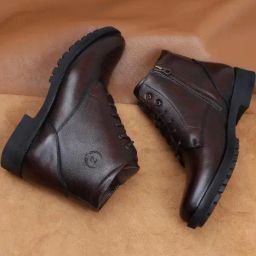 Zoom Shoes Men's Brown Derby Boots-image-19