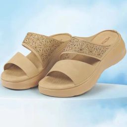 Metro Women's Beige Slide Wedges-picture-28