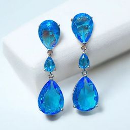 Jewels Galaxy Silver-Plated American Diamond Studded Teardrop Shaped Drop Earrings-16