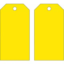 BRADY Plain 30 Points Yellow Blank Shipping Tag, 5T153 (Pack of 25)-34