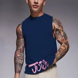 Rigo Blue Blended Printed Vest-image-19