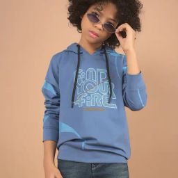 Crimsoune Club Boys Blue Viscose Printed Sweatshirt-image-34