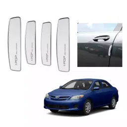 SPREADX Plastic Car Stylish I-Pop White Colour Elegant Door Guard Protection Universal Type Suitable for Toyota Corolla Altis (Set of 4 Pcs)-40