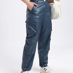 glitchez Women Utility Chic Cargo Parachute Trousers-picture-39