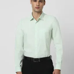 Peter England Green Slim Fit Checks Shirt-picture-27