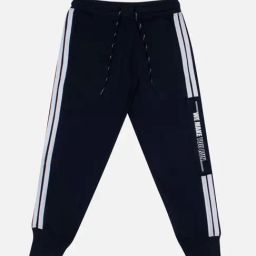 Bodycare Kids Navy & White Cotton Printed Trackpants-image-15