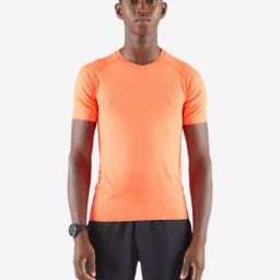 KIPRUN By Decathlon Men Orange Regular Fit T-Shirt-73