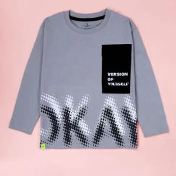 KiddoPanti Boys Grey Cotton Printed T-Shirts-picture-25