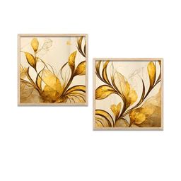 walllane Floral Wall Art With Frame Home Decor Wall Painting For Living Room Office Bedroom-picture-25