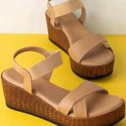 Inc.5 Women's Beige Ankle Strap Wedges-image-86