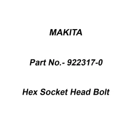 Makita Hex Socket Head Bolt Size M6x14 for BBX7600, Part No 922317-0-48
