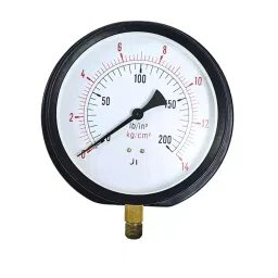 Japsin Instrumentation Commercial Pressure Gauge 0 to 14 Kg/cm² Range 150 mm (6 inch) Dial Size, JIPL-CPG-150MM-B6-5