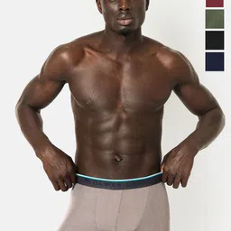OLWEN Pack Of 5 Mid-Rise Short Trunks 5-Ebony-Wine Noir-Ivy-Pebble-ImPerial-S-14