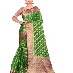 shree krishna fashion Women Woven Design Art Silk Banarasi Saree-picture-18