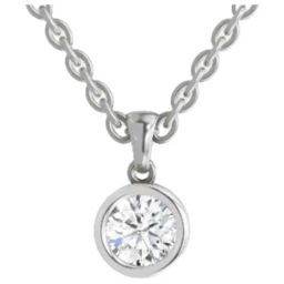 Sparkles 14k (585) White Gold Lab Grown Diamond Pendants-image-48