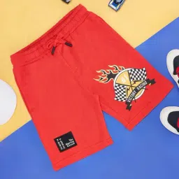 Pantaloons Junior Poppy Red Cotton Printed Shorts-image-12