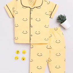Clt.s Kids Yellow Printed Shirt with Pants-picture-25
