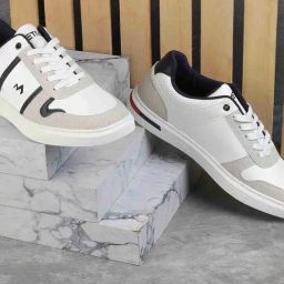 Metro Men's White Casual Sneakers-image-62