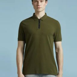 Pepe Jeans Olive Cotton Regular Fit Polo T-Shirt-image-46