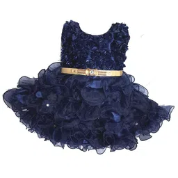 kids fashion hub Floral Georgette Fit & Flare Dress-picture-31
