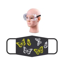 ORILEY GC-002045 Universal Plastic Goggle with Reusable Cotton Face Mask Black-picture-18