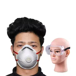 ORILEY GC-001989 Universal Unisex Plastic Goggle with Face Mask White (Pack Of 5)-image-57