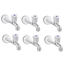 FLO Long Body Tap Stainless Steel Chrome Finish Silver, Fst_Acura_LB_6 (Pack of 6)-image-5
