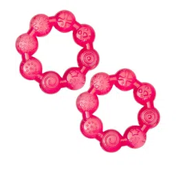 Adore Set Of 2 Luscious Water Filled Eva Teether Beads- Red-16
