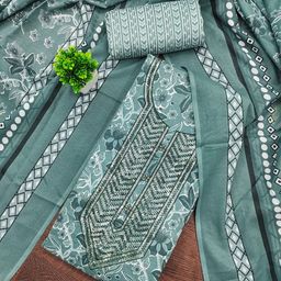 LeeliPeeri Designer Printed Unstitched Dress Material-image-70