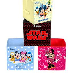 Kuber Industries Multicoloured Set of 4 Printed Foldable Storage Cubes image 5