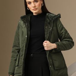 Chemistry Faux Fur Trim Hooded Tailored Jacket-picture-8