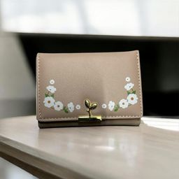 CLUES HUBB Women Floral Printed PU Three Fold Wallet-image-64