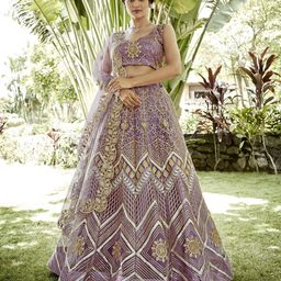 Warthy Ent Embroidered Thread Work Semi-Stitched Lehenga & Unstitched Blouse With Dupatta-picture-50
